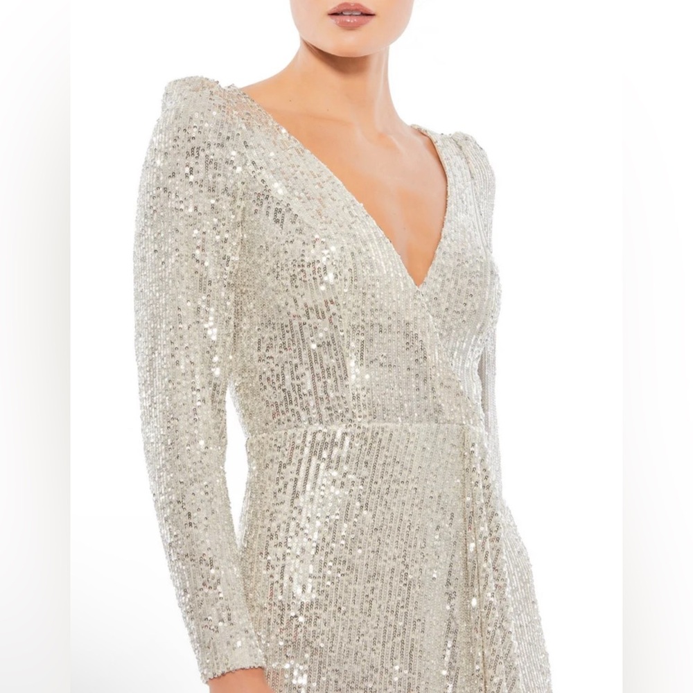 Sequin wrap evening gown - Picture 4 of 4